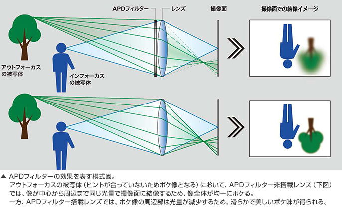 [画像] APDフィルターの効果を表す模式図。