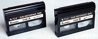 [写真]8mmビデオのサブリファレンステープ タイプA（メタルテープ），タイプB（蒸着テープ）