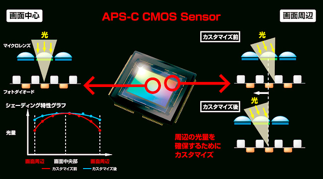 [図]APS-Cサイズ CMOSセンサー